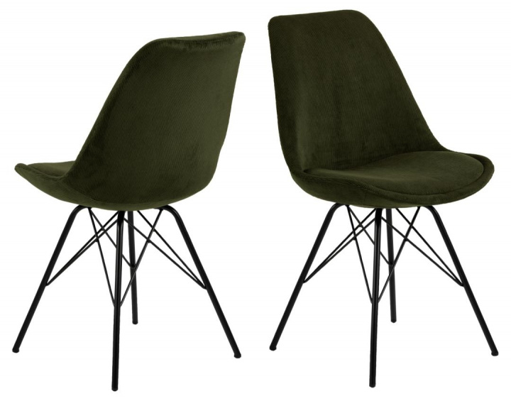 Stoel \'Eris\' - Donkergroen/Zwart in de groep Meubels / Zitmeubels / Stoelen bij Reforma (91908)