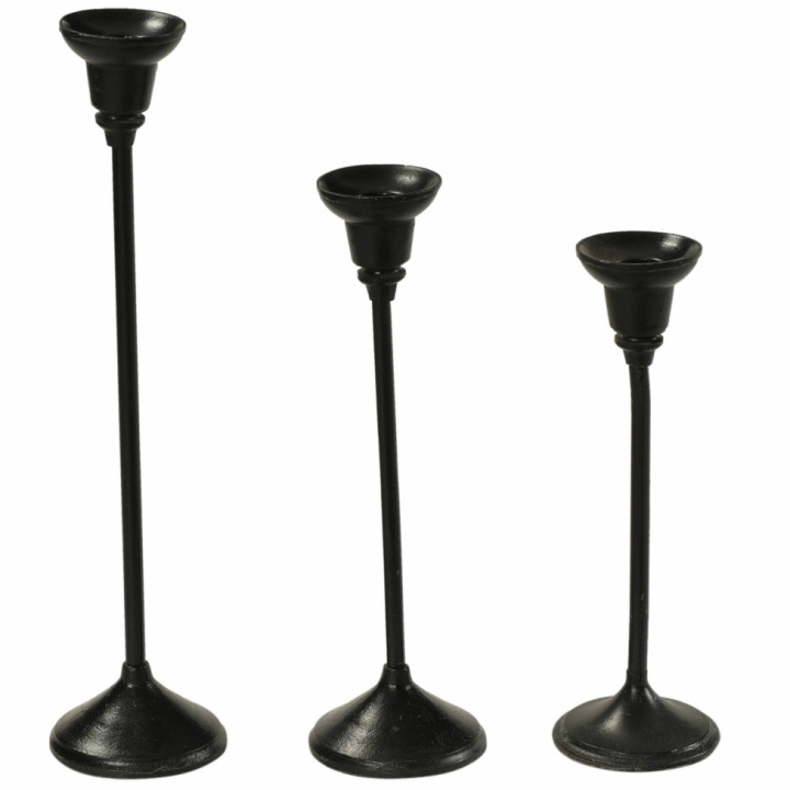 3-pack Kaarsenhouders \'Tres\' - Vintage/IJzer in de groep Inrichting / Decoratie / Kaarsenhouders & Lantaarns bij Reforma (941067)