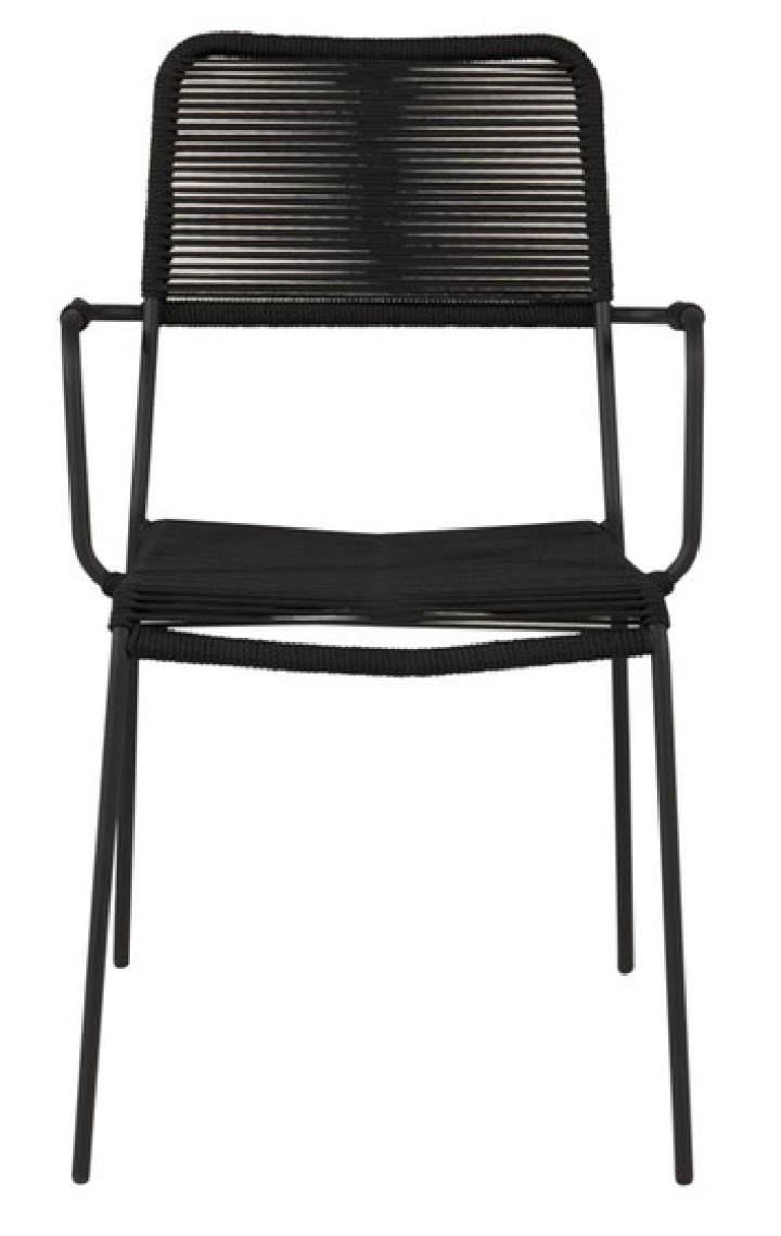 Eetstoel \'Lugnet\' - Zwart in de groep Meubels / Tuinmeubelen / Tuin stoelen bij Reforma (9565-022)