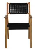 Eetstoel \'Lindby\' - Zwart/Natuur