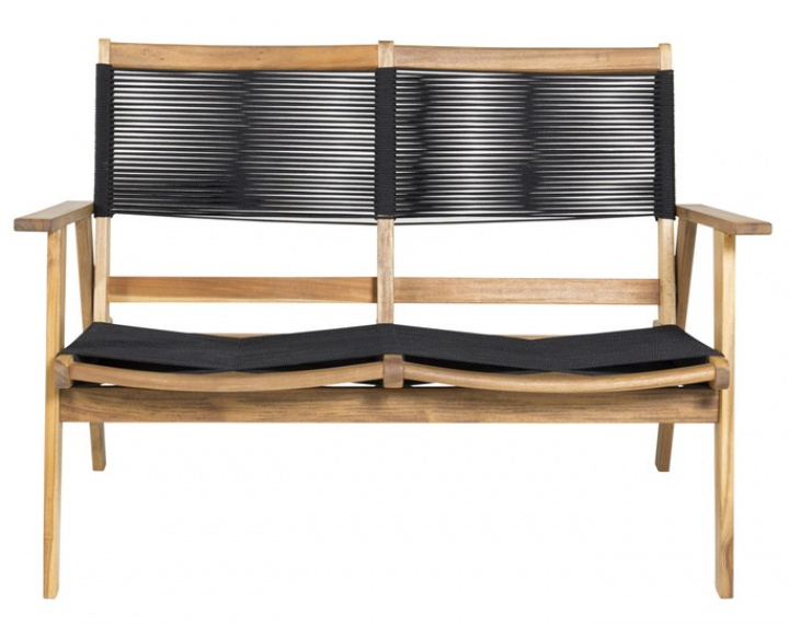 Tuinbank \'Per\' - Zwart/Natuur in de groep Meubels / Tuinmeubelen / Buitenbanken bij Reforma (9610-076)