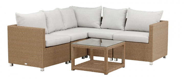 Hoekgroep \'Hvar\' - Natuur in de groep Meubels / Tuinmeubelen / Lounge meubels bij Reforma (9612-007)