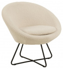Fauteuil \'Center\' - Wit/Natuur