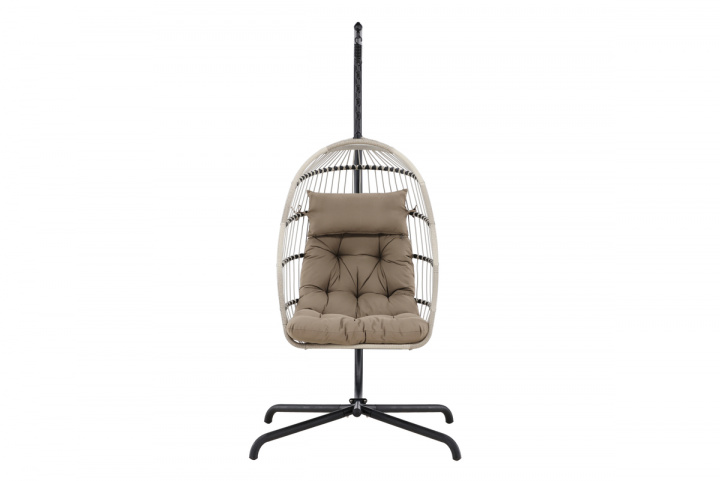 Hangstoel \'Trezza\' - Grijs/Zwart in de groep Meubels / Tuinmeubelen / Tuin stoelen bij Reforma (9799-100)