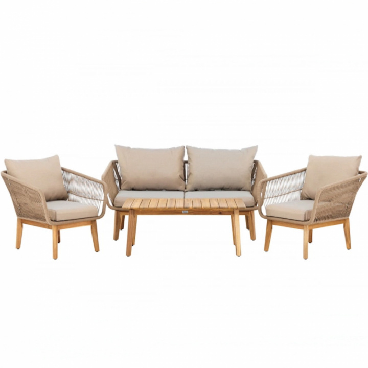 \'Chania\' loungeset - beige/natuurlijk in de groep Banken & Dagbedden bij Reforma (9935-027)