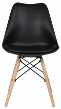 Stoel \'Milano\' - Zwart/PU-leer