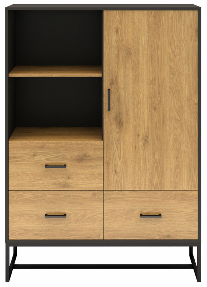 Kast \'Amster\' - Eik/Zwart in de groep Meubels / Planken & opslag / Kasten en dressoirs bij Reforma (AMSTERSB01)