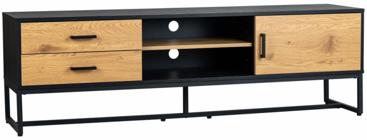 TV-meubel \'Amster\' - Eik/Zwart in de groep Meubels / Planken & opslag / TV-Meubels bij Reforma (AMSTERTU01)