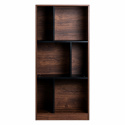 Boekenkast \'Colin\' 60x129 - Noten/Zwart
