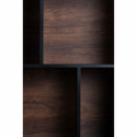 Boekenkast \'Colin\' 60x129 - Noten/Zwart