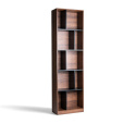 Boekenkast \'Colin\' 60x210 - Noten/Zwart