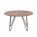 Salontafel \'Mira\' Rond 80cm - Hout/Metaal