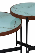 Salontafel \'Marble\' 2 delen - Zwart/Wit