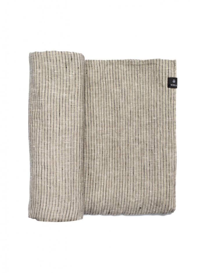 Tafelkleed \'Linus\' 145x330- Natuur/Zwart in de groep Inrichting / Textiel / Tafelkleden bij Reforma (D11233-00411-1102)