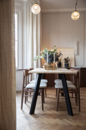 Eettafel \'Klassisk\' 140x80cm - Zwart/Eik