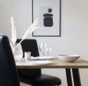 Eettafel \'Klassisk\' 140x80cm - Zwart/Eik