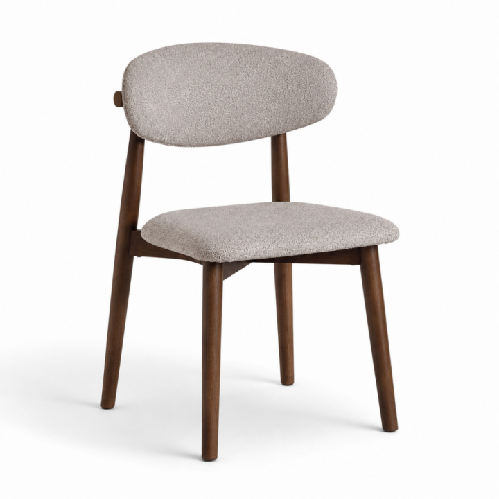 Stoel \'Milo\' - Walnoot/Grijs in de groep Meubels / Zitmeubels / Stoelen bij Reforma (DC0001-walnut)
