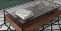 Salontafel \'Detroit\' - Walnoot/Zwart