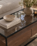 Salontafel \'Detroit\' - Walnoot/Zwart