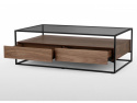 Salontafel \'Detroit\' - Walnoot/Zwart