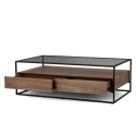Salontafel \'Detroit\' - Walnoot/Zwart