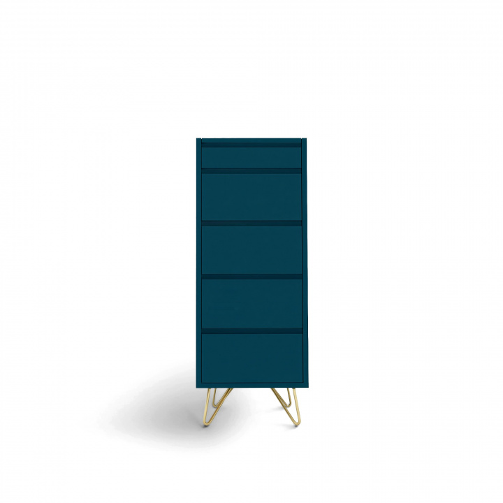 Dressoir \'Elle\' 45x110 - Turquoise/Messing in de groep Meubels / Planken & opslag / Lades bij Reforma (ELLECD01-green)