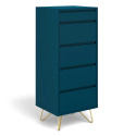 Dressoir \'Elle\' 45x110 - Turquoise/Messing