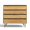 Dressoir \'Elle\' 90x90 - Eik/Zwart