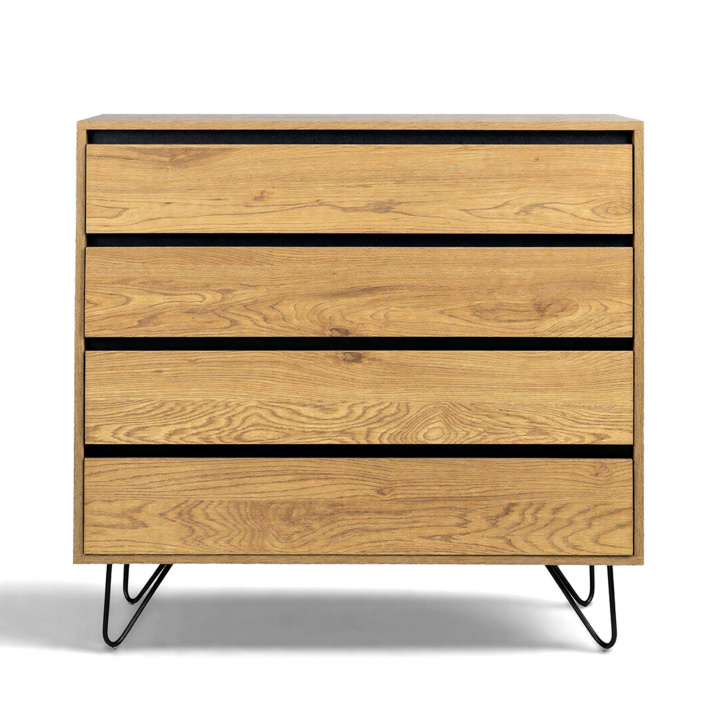 Dressoir \'Elle\' 90x90 - Eik/Zwart in de groep Meubels / Planken & opslag / Lades bij Reforma (ELLECD02-wood)