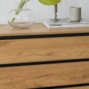 Dressoir \'Elle\' 90x90 - Eik/Zwart