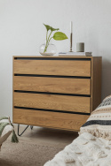 Dressoir \'Elle\' 90x90 - Eik/Zwart