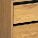 Dressoir \'Elle\' 90x90 - Eik/Zwart