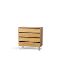 Dressoir \'Elle\' 90x90 - Eik/Zwart