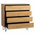 Dressoir \'Elle\' 90x90 - Eik/Zwart