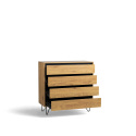 Dressoir \'Elle\' 90x90 - Eik/Zwart