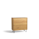 Dressoir \'Elle\' 90x90 - Eik/Zwart
