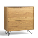 Dressoir \'Elle\' 90x90 - Eik/Zwart