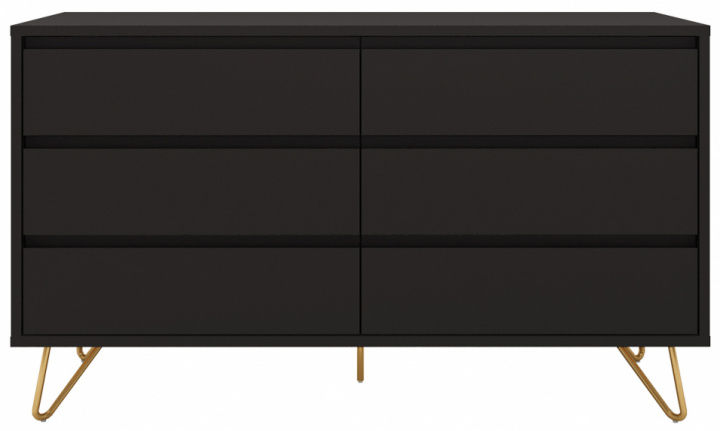 Dressoir \'Elle\' 120x70 - Zwart/Messing in de groep Meubels / Planken & opslag / Lades bij Reforma (ELLECD03-black)