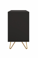 Dressoir \'Elle\' 120x70 - Zwart/Messing
