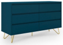 Dressoir \'Elle\' 120x70 - Turquoise/Messing