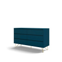 Dressoir \'Elle\' 120x70 - Turquoise/Messing