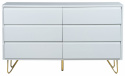 Dressoir \'Elle\' 120x70 - Wit/Messing