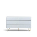 Dressoir \'Elle\' 120x70 - Wit/Messing