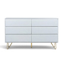 Dressoir \'Elle\' 120x70 - Wit/Messing