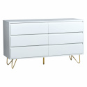Dressoir \'Elle\' 120x70 - Wit/Messing