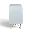 Dressoir \'Elle\' 120x70 - Wit/Messing