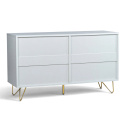 Dressoir \'Elle\' 120x70 - Wit/Messing