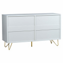 Dressoir \'Elle\' 120x70 - Wit/Messing