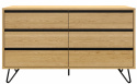 Dressoir \'Elle\' 120x70 - Eik/Zwart