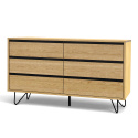 Dressoir \'Elle\' 120x70 - Eik/Zwart